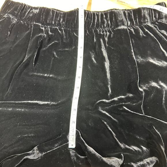 Eileen Fisher Velvet Wide Leg Black Pants Women's Size Large New With Tags - Picture 7 of 8
